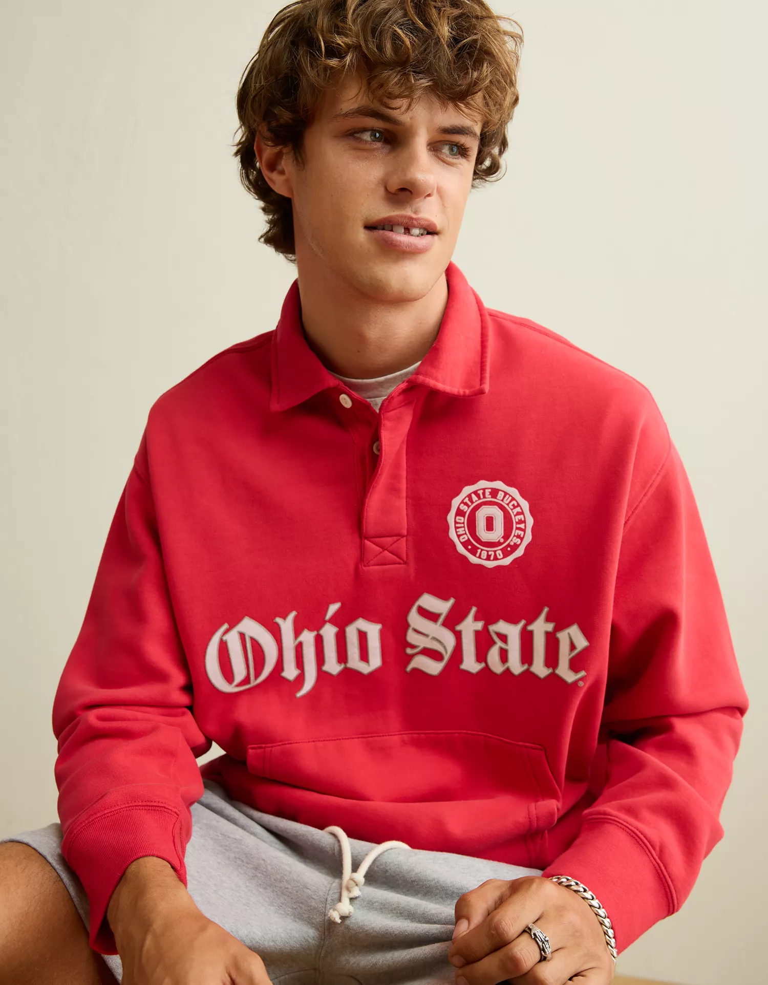 AE Ohio State Buckeyes Graphic Rugby Sweatshirt - thumbnail 6