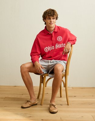 AE Ohio State Buckeyes Graphic Rugby Sweatshirt