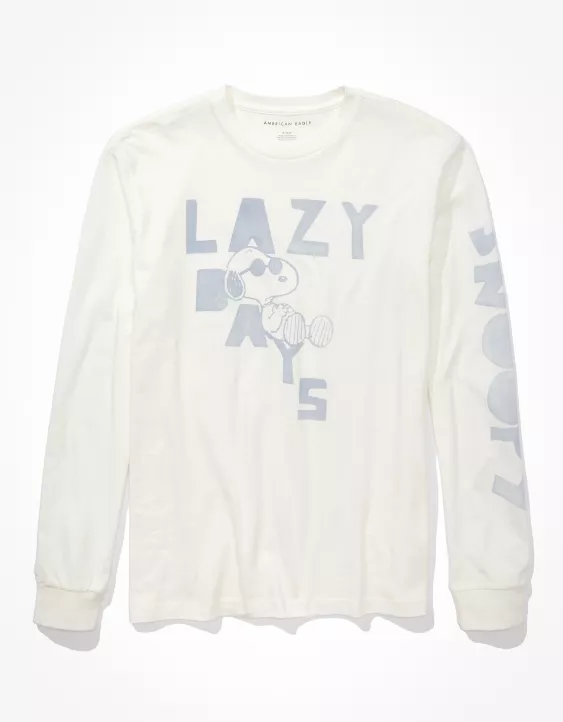 AE Super Soft Snoopy Long-Sleeve Graphic T-Shirt