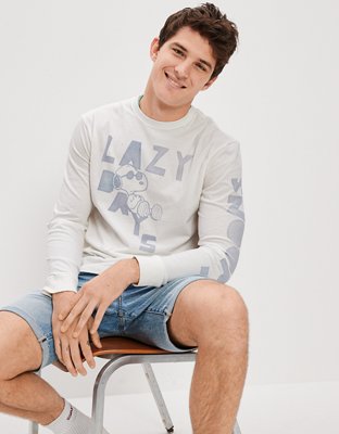 Мужские футболки American Eagle AE Snoopy Graphic Long-Sleeve T-Shirt — фото 2