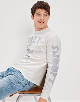 Мужские футболки American Eagle AE Snoopy Graphic Long-Sleeve T-Shirt — фото 6