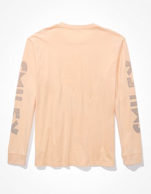 Мужские футболки American Eagle AE Smiley Long-Sleeve Graphic T-Shirt — фото 4