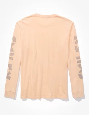 AE Super Soft Smiley® Dead Long-Sleeve Graphic T-Shirt