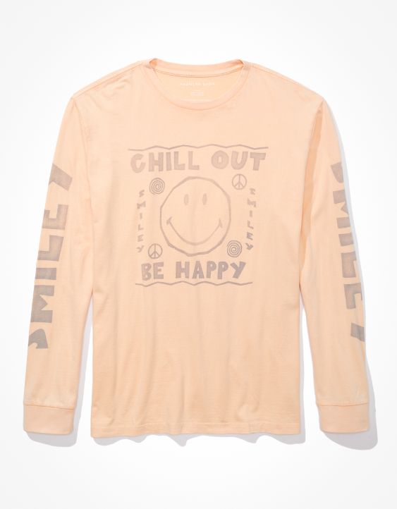 AE Smiley Long-Sleeve Graphic T-Shirt