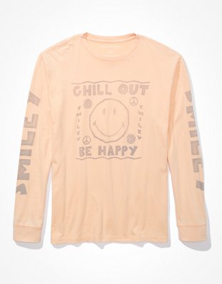 AE Super Soft Smiley Dead Long-Sleeve Graphic T-Shirt