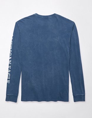Мужские футболки American Eagle AE Long-Sleeve Snoopy Graphic Holiday T-Shirt — фото 4