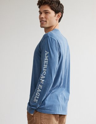Мужские футболки American Eagle AE Long-Sleeve Snoopy Graphic Holiday T-Shirt — фото 2