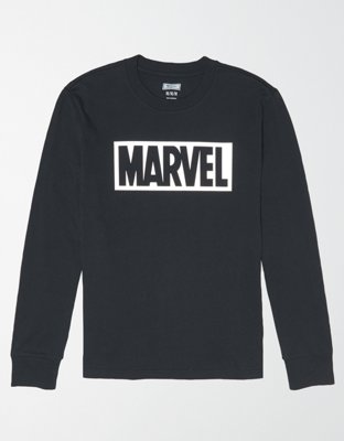 Tailgate Men's Marvel Long Sleeve Reflective T-Shirt Black