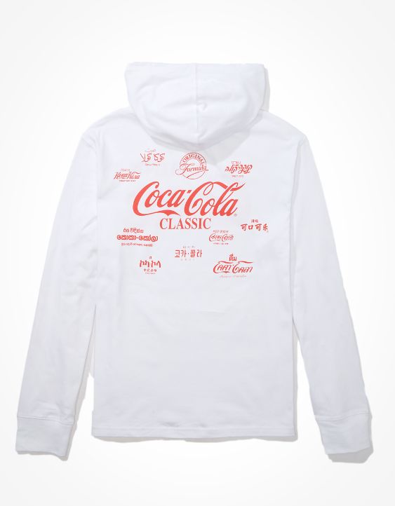Tailgate Men's Coca Cola Long-Sleeve Graphic Hoodie Tee