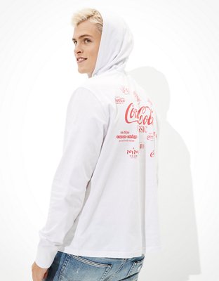Tailgate Men's Coca Cola Long-Sleeve Graphic Hoodie Tee