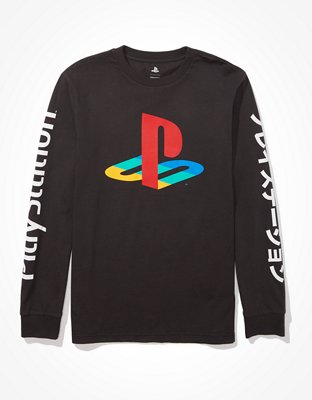 black playstation shirt