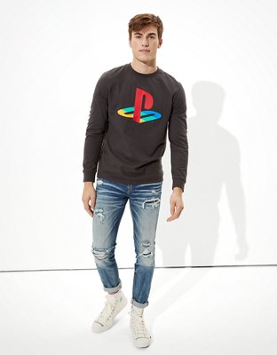 Мужские футболки American Eagle PlayStation™ Inspired Collection Men's Long-Sleeve Graphic T-Shirt — фото 4