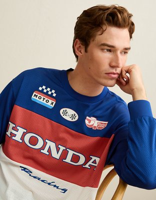 AE Boxy Fit Honda Long-Sleeve Mesh T-Shirt | American Eagle