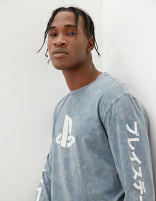 AE Men's PlayStation Long-Sleeve Graphic T-Shirt