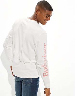 Мужские футболки American Eagle AE Budweiser Long-Sleeve Graphic T-Shirt — фото 3