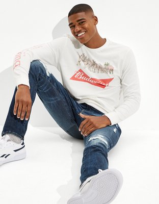 AE Men's Budweiser Long-Sleeve Graphic T-Shirt