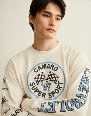 AE Boxy Fit Long Sleeve Camaro Thermal Graphic T-Shirt