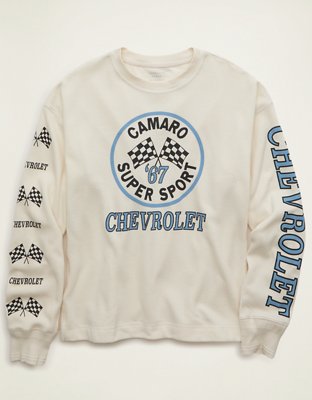 AE Boxy Fit Long Sleeve Camaro Thermal Graphic T-Shirt