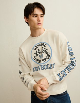 AE Boxy Fit Long Sleeve Camaro Thermal Graphic T-Shirt