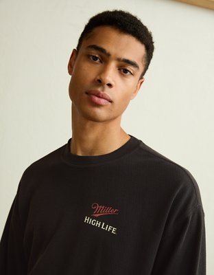 AE Boxy Fit Garment-Washed Thermal Shirt | American Eagle