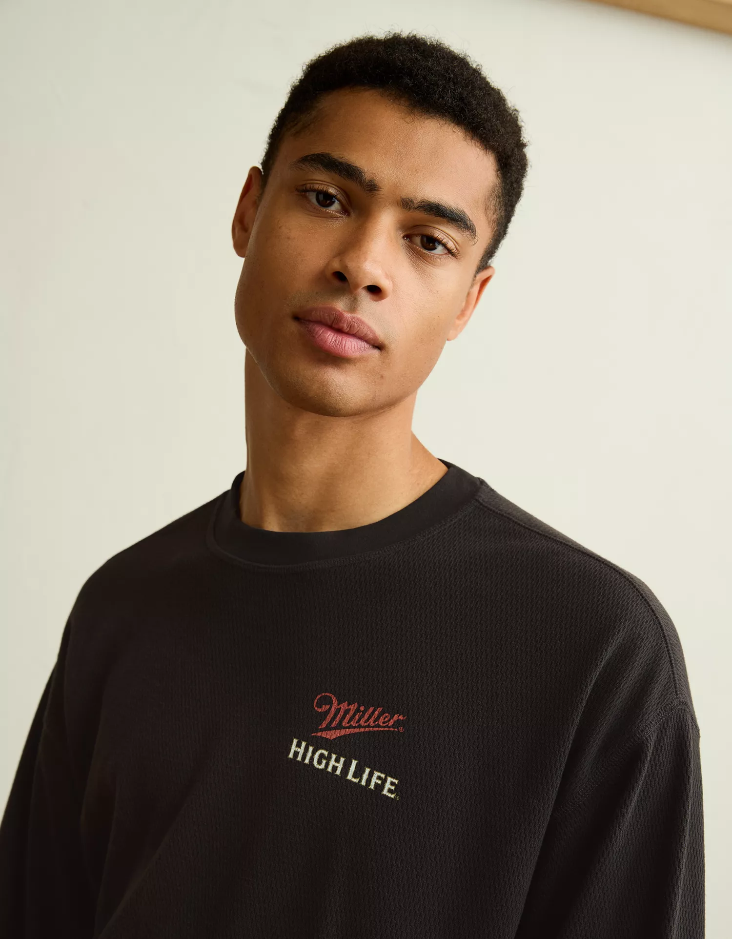 AE Boxy Fit Long Sleeve Miller Thermal Graphic T-Shirt