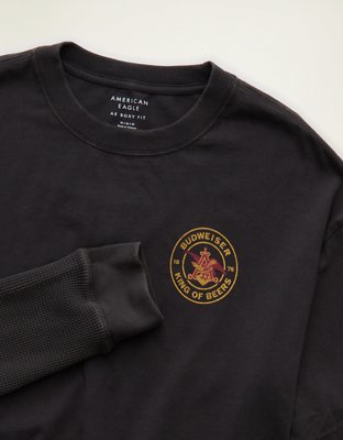 AE Boxy Fit Layered Budweiser Graphic T-Shirt