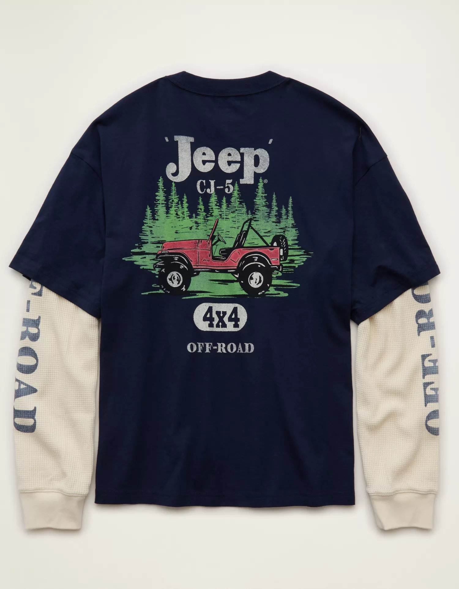 AE Boxy Fit Layered Jeep Graphic T-Shirt - thumbnail 4
