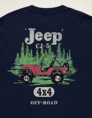 AE Boxy Fit Layered Jeep Graphic T-Shirt