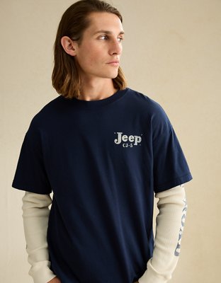 AE Boxy Fit Layered Jeep Graphic T-Shirt
