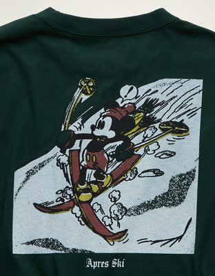 AE Standard Fit Mickey Mouse Long-Sleeve Graphic T-Shirt