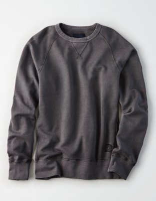 AE Distressed Crew Neck Sweatshirt
