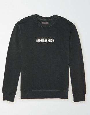 AE Garment-Dyed Graphic Crew Neck Sweatshirt