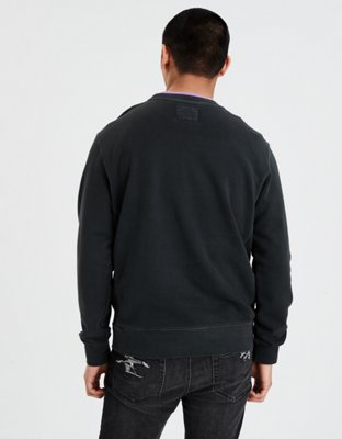 AE Garment-Dyed Graphic Crew Neck Sweatshirt