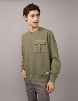 AE Sweatshirt Utilitaria con Cuello Redondo