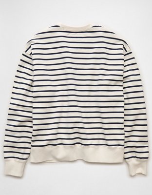 AE Laidback Luxe Striped Sweatshirt