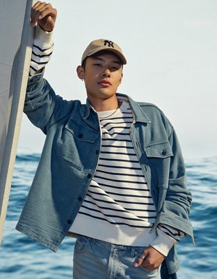 AE Laidback Luxe Striped Sweatshirt