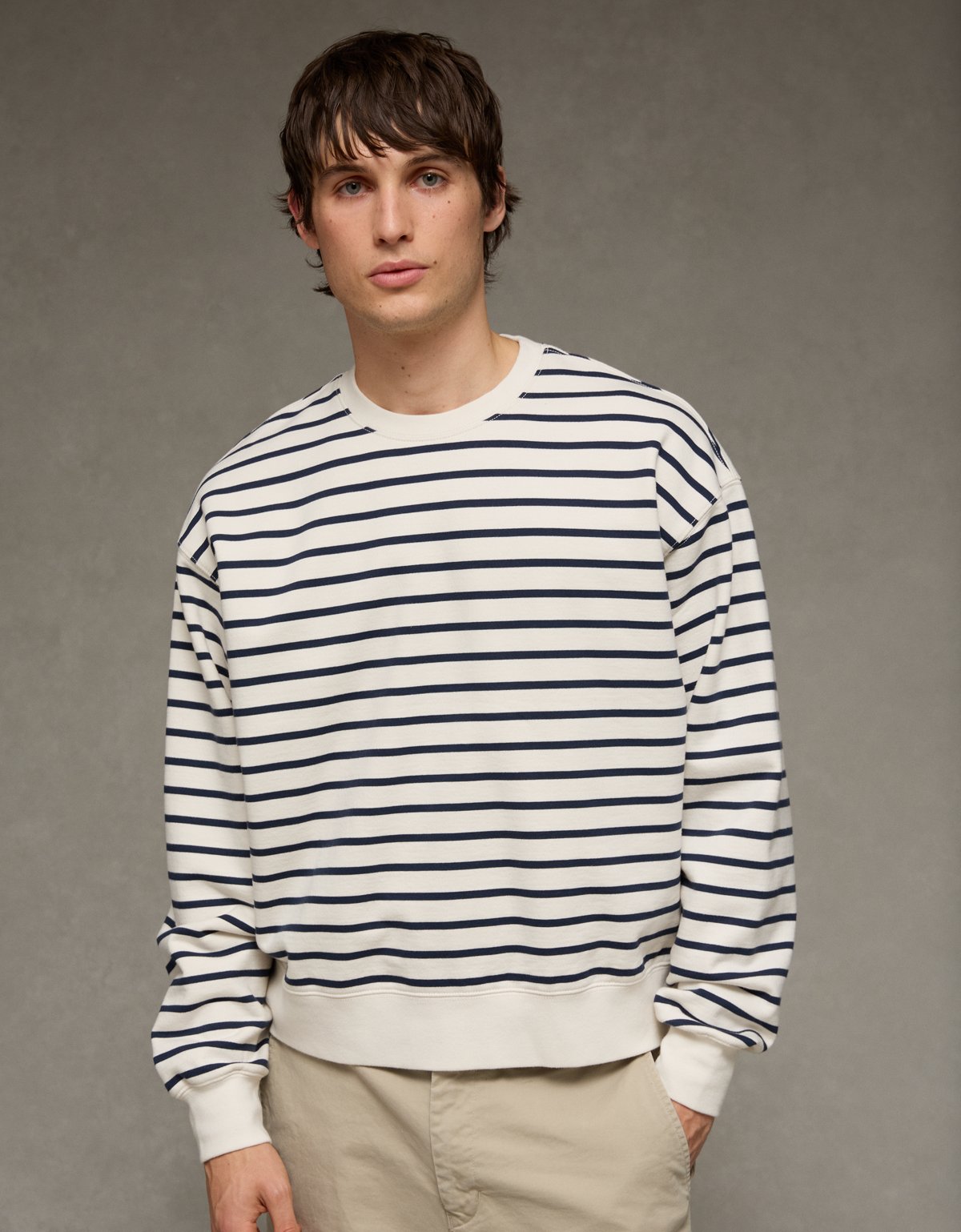 AE Laidback Luxe Striped Sweatshirt - image 2