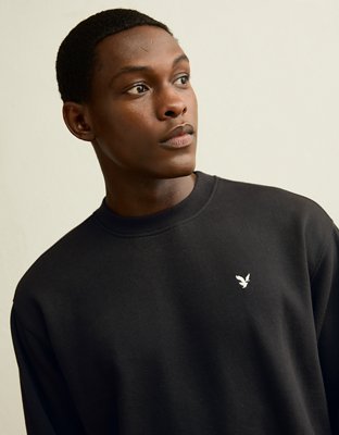 Мужская толстовка American Eagle AE Lightweight Logo, цвет: Чёрный — фото 6