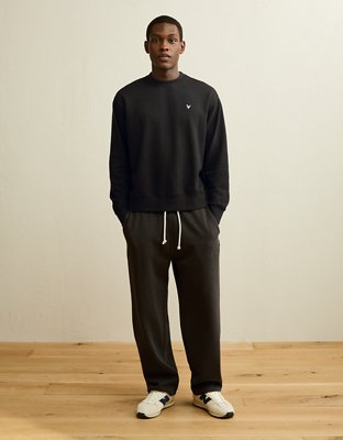 Мужская толстовка American Eagle AE Lightweight Logo, цвет: Чёрный — фото 7