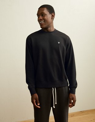 Мужская толстовка American Eagle AE Lightweight Logo, цвет: Чёрный — фото 4