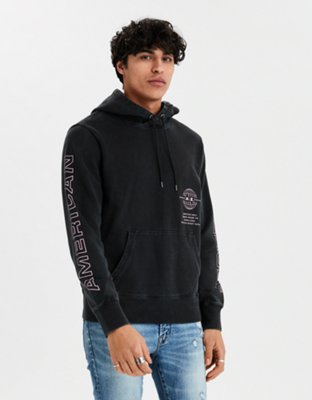 AE Acid-Washed Graphic Hoodie