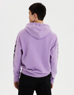 AE Acid-Washed Graphic Hoodie | American Eagle