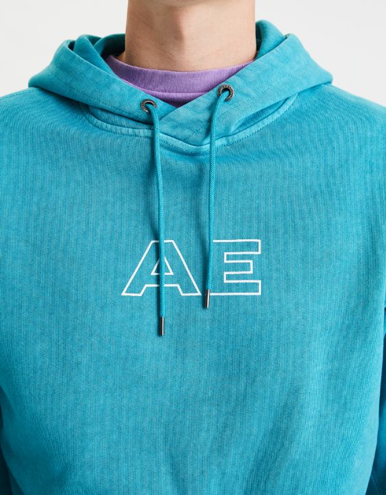 AE Acid-Washed Graphic Hoodie