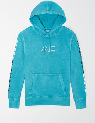 WASHED HOODED SWEATSHIRT - Faded blue