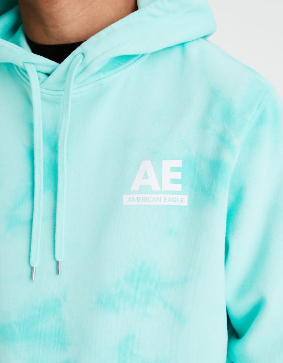 AE Tie-Dye Graphic Fleece Hoodie