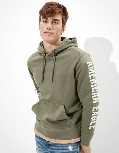 Мужские худи American Eagle AE Vintage Fleece Sleeve Graphic