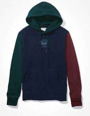 American apparel color block hoodie best sale