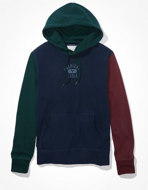 Мужские худи American Eagle AE Super Soft Fleece Color-Block