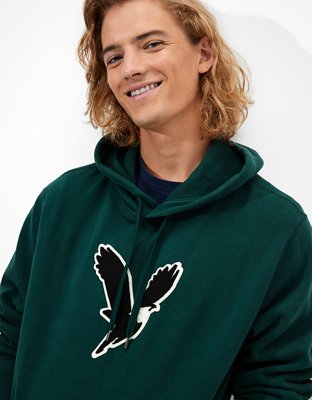 Ae super soft graphic fleece hoodie hot sale