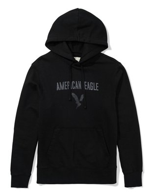 American eagle black and white hoodie best sale